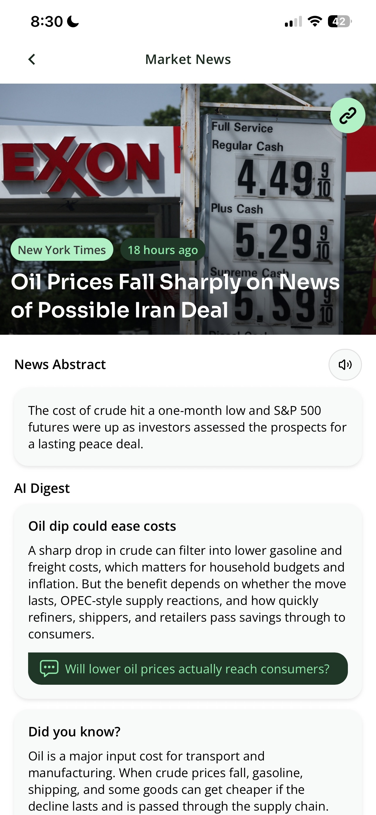 Shepherd Money investment news AI analysis screen